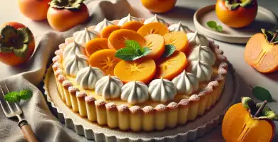 tarta de kaki y mascarpone una receta de repostería rica y nutritiva